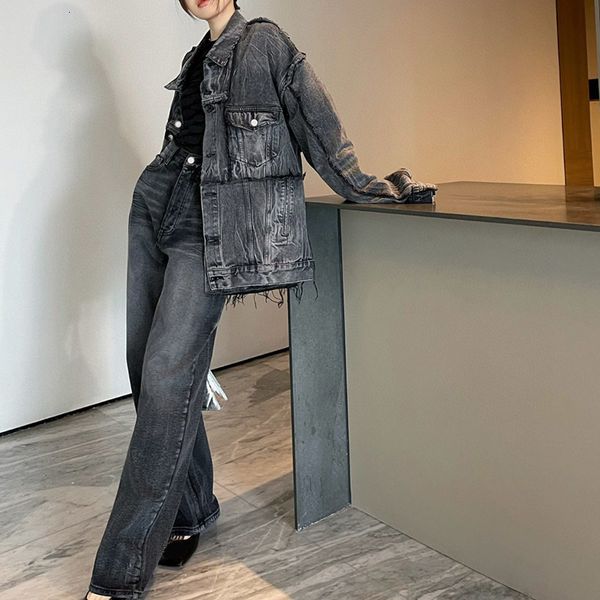 women s two piece pants fw runway denim set loose long sleeve single breasted jacket trendy high waist straight trousers 230311, White
women s two piece pants fw runway denim set loose long sleeve single breasted jacket trendy high waist straight trousers 230311, White