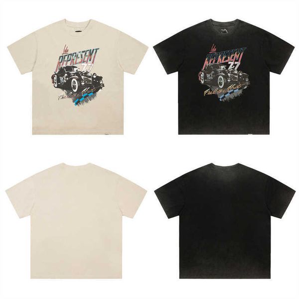 2022 summer representative fashion brand classic car print t-shirt heavy water wash short sleeveirot, White;black
2022 summer representative fashion brand classic car print t-shirt heavy water wash short sleeveirot, White;black
