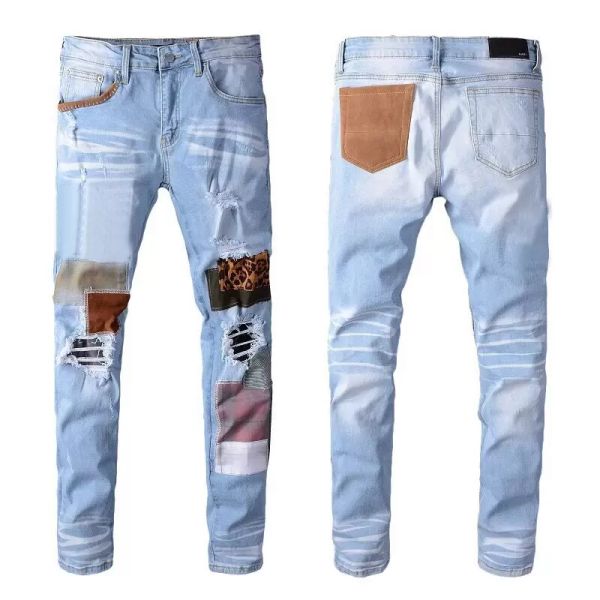 2023 men's pants hip-hop vaqueros overlap high street fashion brand jeans retro torn fold stitching men's designer motorcycle ridi, Blue
2023 men's pants hip-hop vaqueros overlap high street fashion brand jeans retro torn fold stitching men's designer motorcycle ridi, Blue