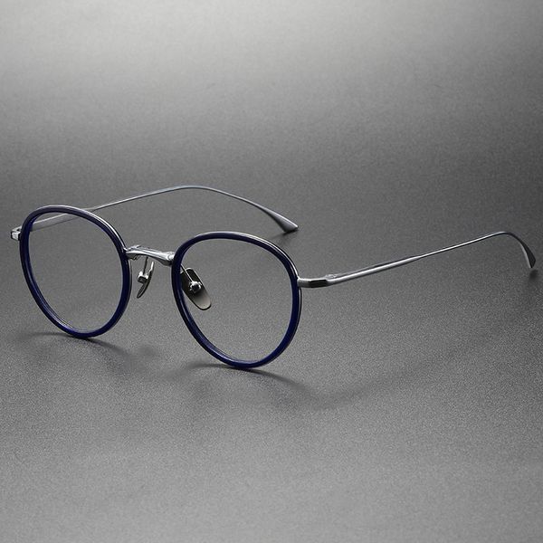 glasses frame pure titanium retro oval frame japanese and korean style prescription mirror high-end designer models men's and women, Silver
glasses frame pure titanium retro oval frame japanese and korean style prescription mirror high-end designer models men's and women, Silver