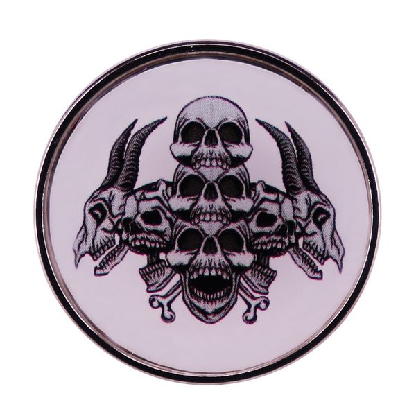 goat skull and human skull crest cross skull brooch cute anime movies games hard enamel pins collect metal cartoon brooch, Blue
goat skull and human skull crest cross skull brooch cute anime movies games hard enamel pins collect metal cartoon brooch, Blue