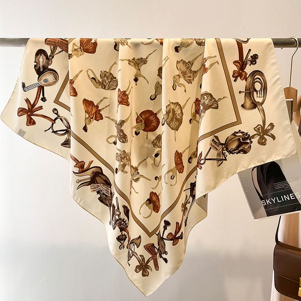 women shawls large cashew flower printed hair scarf sunscreen imitation silk square smooth retro scarf outdoor women's turban hair scar, Blue;gray
women shawls large cashew flower printed hair scarf sunscreen imitation silk square smooth retro scarf outdoor women's turban hair scar, Blue;gray