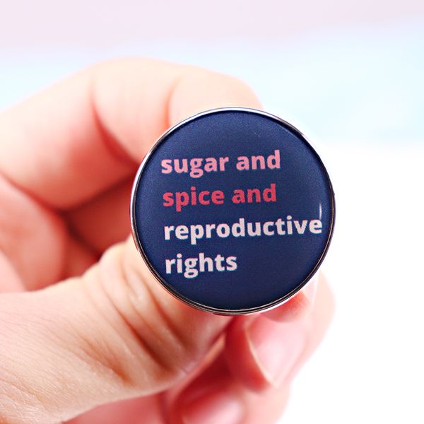 sugar & spice and reproductive rights enamel pin pro-choice abortion rights badge jewelry, Blue
sugar & spice and reproductive rights enamel pin pro-choice abortion rights badge jewelry, Blue