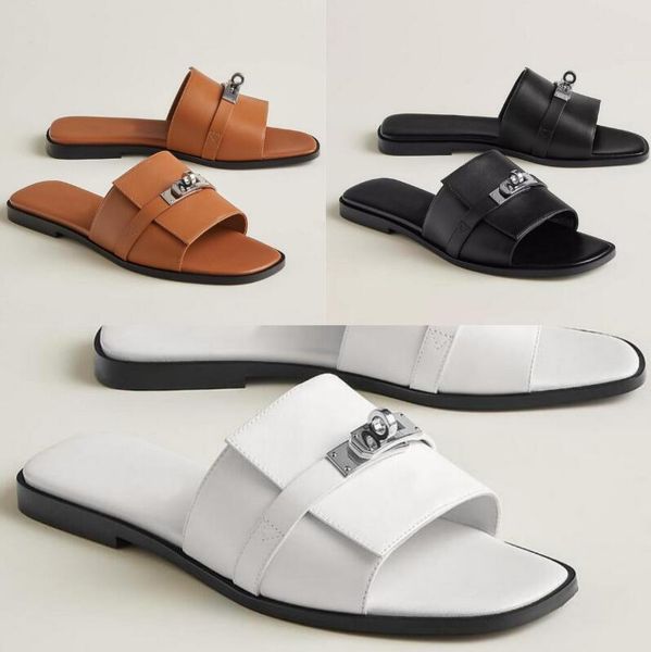 summer giulia women sandals shoes palladium-plated kelly buckle slippers calfskin leather brown black white women slip on fashion lady beach
summer giulia women sandals shoes palladium-plated kelly buckle slippers calfskin leather brown black white women slip on fashion lady beach