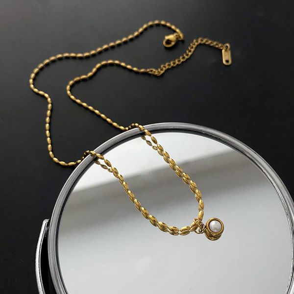 afshor beads titanium steel chains choker for women hip hop cool white pearl pendant necklace girls beads korean fashion jewelry, Silver
afshor beads titanium steel chains choker for women hip hop cool white pearl pendant necklace girls beads korean fashion jewelry, Silver