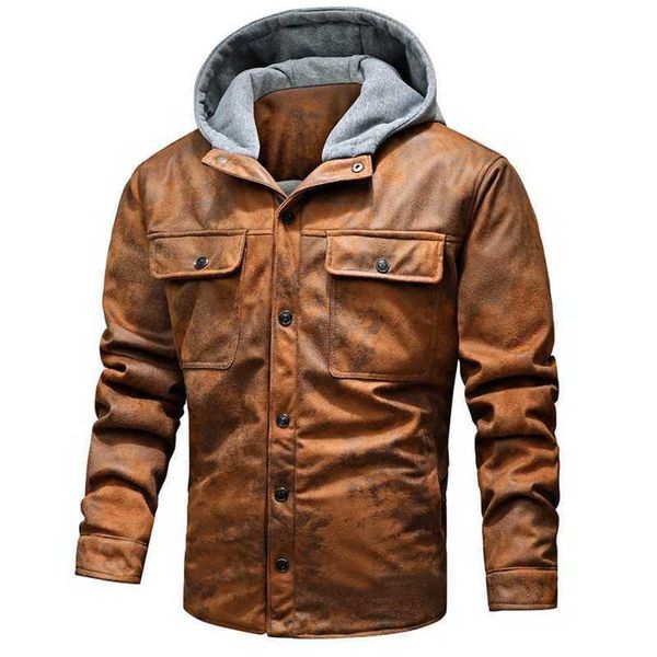jackets men's leather suede thickened oversized jacket pu hooded winter motorcycle suit, Black;brown
jackets men's leather suede thickened oversized jacket pu hooded winter motorcycle suit, Black;brown
