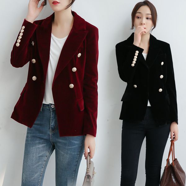 women's suits blazers autumn women's slim gold velvet small suit jacket women blazer metal button short velvet suit blazer coats j, White;black
women's suits blazers autumn women's slim gold velvet small suit jacket women blazer metal button short velvet suit blazer coats j, White;black
