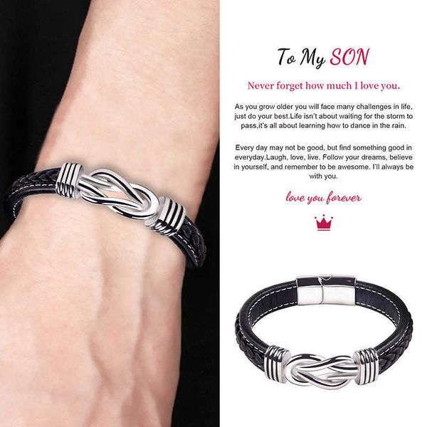 bracelets fashion commuting leather lovemyson magnetic fried dough twist stainless steel men's bracelet, Black
bracelets fashion commuting leather lovemyson magnetic fried dough twist stainless steel men's bracelet, Black
