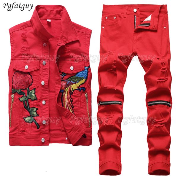 men s tracksuits famous brand men red sets fashion autumn embroidery phoenix flower suit vest pants mens clothing 2 piece slim tracksuit 230, Gray
men s tracksuits famous brand men red sets fashion autumn embroidery phoenix flower suit vest pants mens clothing 2 piece slim tracksuit 230, Gray