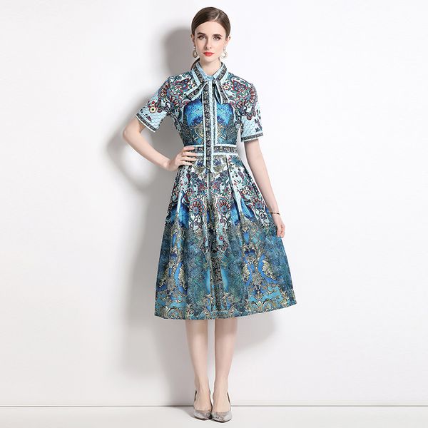 floral print white long dress summer designer 2023 short sleeve women ribbon bow street cafe pleated slim a-line midi dresses office chic ca, Black;gray
floral print white long dress summer designer 2023 short sleeve women ribbon bow street cafe pleated slim a-line midi dresses office chic ca, Black;gray