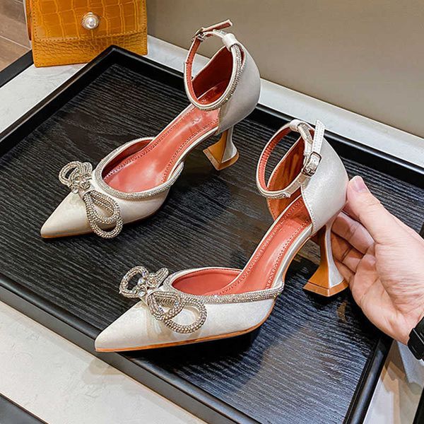 sandals new style glitter women pumps crystal bowknot satin spring high heels bride shoes comfortable triangle heeled wedding party shoe, Black
sandals new style glitter women pumps crystal bowknot satin spring high heels bride shoes comfortable triangle heeled wedding party shoe, Black