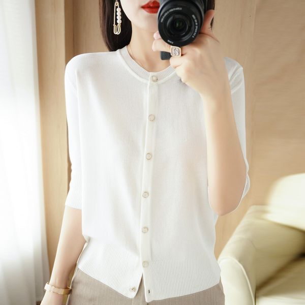 women's knits tees spring and summer loose ice silk cardigan single wear sunscreen sleeve sweater small coat jacket thin short sleeves, White
women's knits tees spring and summer loose ice silk cardigan single wear sunscreen sleeve sweater small coat jacket thin short sleeves, White