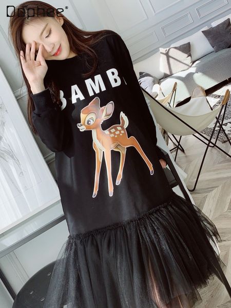 women's hoodies sweatshirts loose allmatch black hoodie dress female students spring autumn long sleeve cartoon print stitching puff me
women's hoodies sweatshirts loose allmatch black hoodie dress female students spring autumn long sleeve cartoon print stitching puff me
