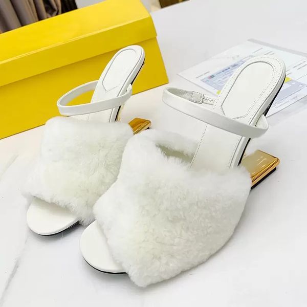 designer high heeled slippers womens sandals fashion mink hair real wool f heel shoes genuine leather sole heels women sandal slipper factor, Black
designer high heeled slippers womens sandals fashion mink hair real wool f heel shoes genuine leather sole heels women sandal slipper factor, Black