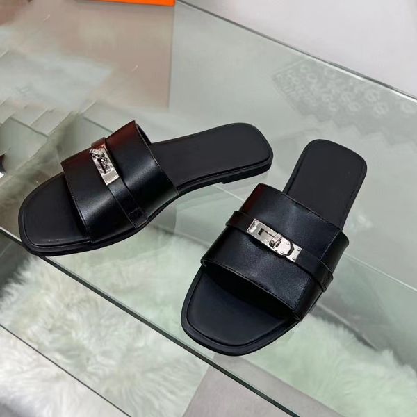 latest fashion womens slippers designer slipper casual genuine leather round toes beach flat shoes classics buckle career solid women shoes, Black
latest fashion womens slippers designer slipper casual genuine leather round toes beach flat shoes classics buckle career solid women shoes, Black