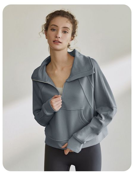 lu women autumn hoodies sweatshirt yoga suit jacket ladies sport gym coat half zipper pullover stand collar short style with fleece
lu women autumn hoodies sweatshirt yoga suit jacket ladies sport gym coat half zipper pullover stand collar short style with fleece
