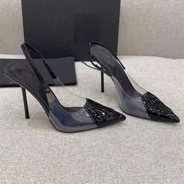 2023 designer high heel sandals pvc women heels party dress shoes classic tom leather strappy fashion luxurious transparent patent leather s, Black
2023 designer high heel sandals pvc women heels party dress shoes classic tom leather strappy fashion luxurious transparent patent leather s, Black