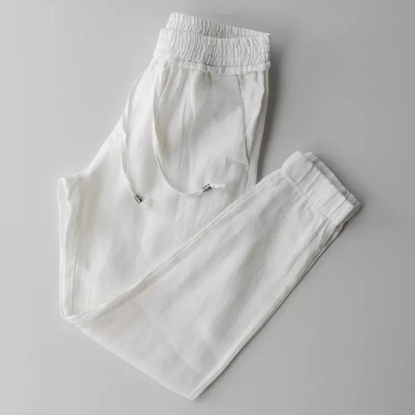 men's pants pure linen men casual anklelength solid white straight breathable fashion comfortable trousers male autumn pant 230311, Black
men's pants pure linen men casual anklelength solid white straight breathable fashion comfortable trousers male autumn pant 230311, Black