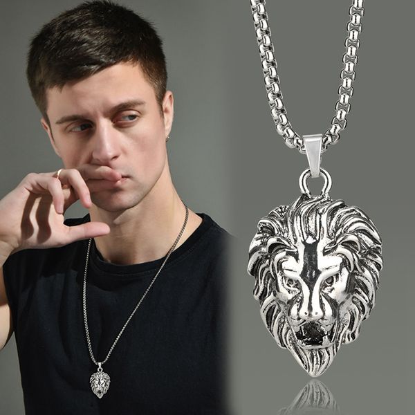 10pcs fashion personality animal lion head personality domineering pendant necklace for men trend hip hop street jewelry, Silver
10pcs fashion personality animal lion head personality domineering pendant necklace for men trend hip hop street jewelry, Silver
