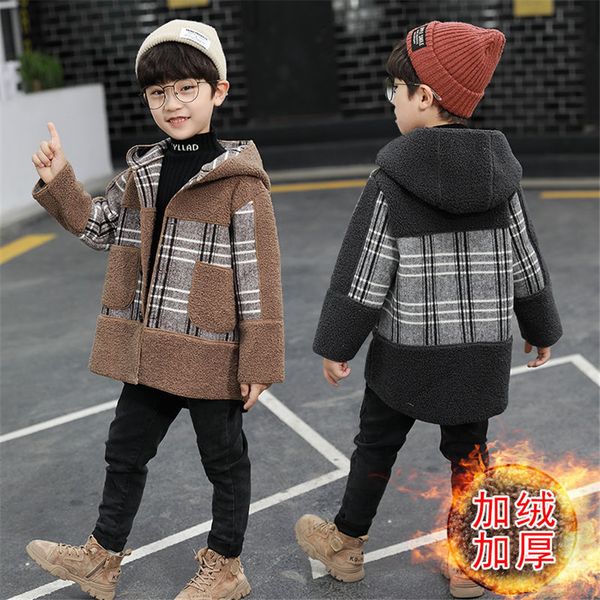 coat winter boys baby fur collar hooded cotton plus velvet thicken warm plaid jacket for children's outwear kids clothes 230311, Blue;gray
coat winter boys baby fur collar hooded cotton plus velvet thicken warm plaid jacket for children's outwear kids clothes 230311, Blue;gray