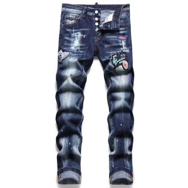 23 new men's jeans mens man pants designer black skinny stickers light wash ripped motorcycle rock revival h13g, Blue
23 new men's jeans mens man pants designer black skinny stickers light wash ripped motorcycle rock revival h13g, Blue