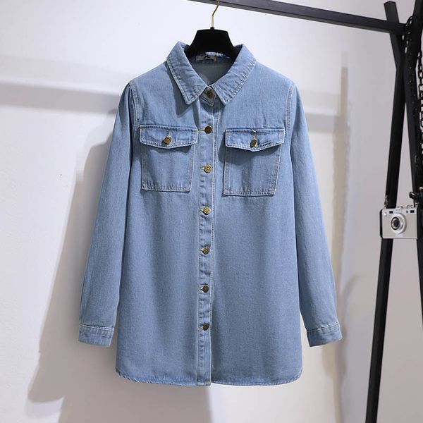 women's blouses shirts 150kg plus size women's spring autumn loose long sleeve denim shirt bust 150cm 5xl 6xl 7xl 8xl 9xl lapel lo, White
women's blouses shirts 150kg plus size women's spring autumn loose long sleeve denim shirt bust 150cm 5xl 6xl 7xl 8xl 9xl lapel lo, White