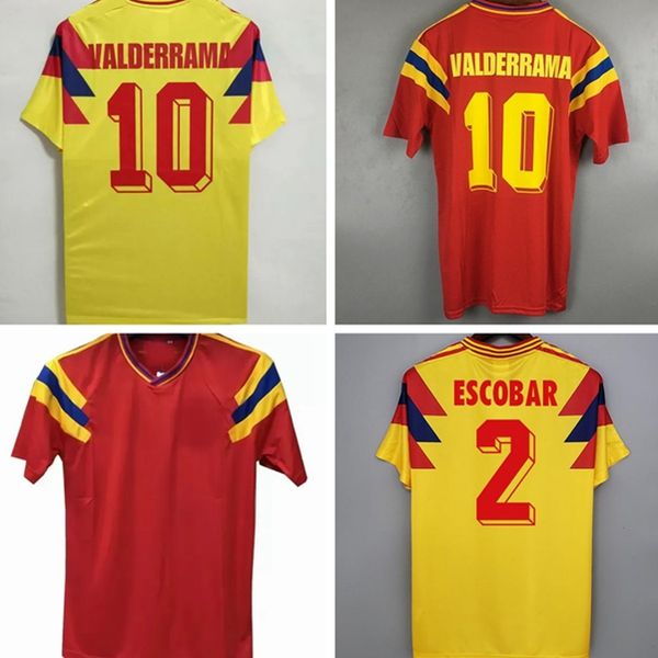 1990 retro soccer jerseys valderrama escobar home yellow away red jersey classic commemorate collection vintage 90 football shirts de foot s, Black;yellow
1990 retro soccer jerseys valderrama escobar home yellow away red jersey classic commemorate collection vintage 90 football shirts de foot s, Black;yellow