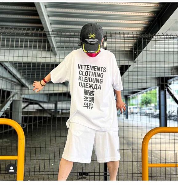 vetements summer couple t-shirt short sleeve printed in multiple languages loose fashion 0312, White;black
vetements summer couple t-shirt short sleeve printed in multiple languages loose fashion 0312, White;black