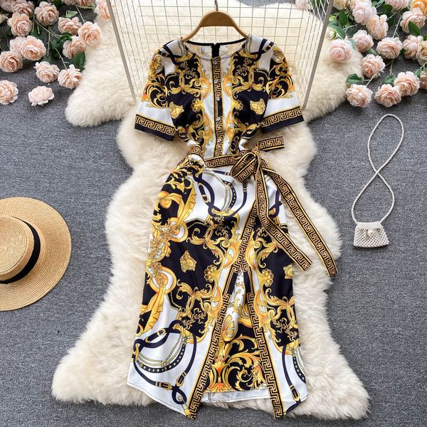 2023 summer casual dresses court style print vestido round neck long sleeve lace waist slim robe high-end temperament package hip dress34, Black;gray
2023 summer casual dresses court style print vestido round neck long sleeve lace waist slim robe high-end temperament package hip dress34, Black;gray