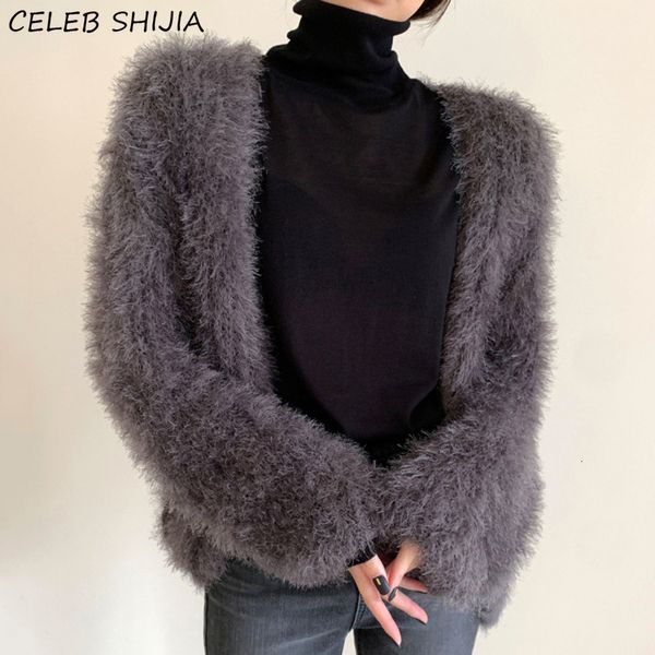 women's knits tees fall cardigan sweater woman longsleeved loose style korean open stitch thicken autumn mohair hairy gray 230311, White
women's knits tees fall cardigan sweater woman longsleeved loose style korean open stitch thicken autumn mohair hairy gray 230311, White
