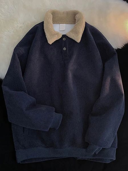 women's hoodies sweatshirts jmprs vintage corduroy winter thick warm hairy pullover coats casual button preppy style japan bf student c, Black
women's hoodies sweatshirts jmprs vintage corduroy winter thick warm hairy pullover coats casual button preppy style japan bf student c, Black