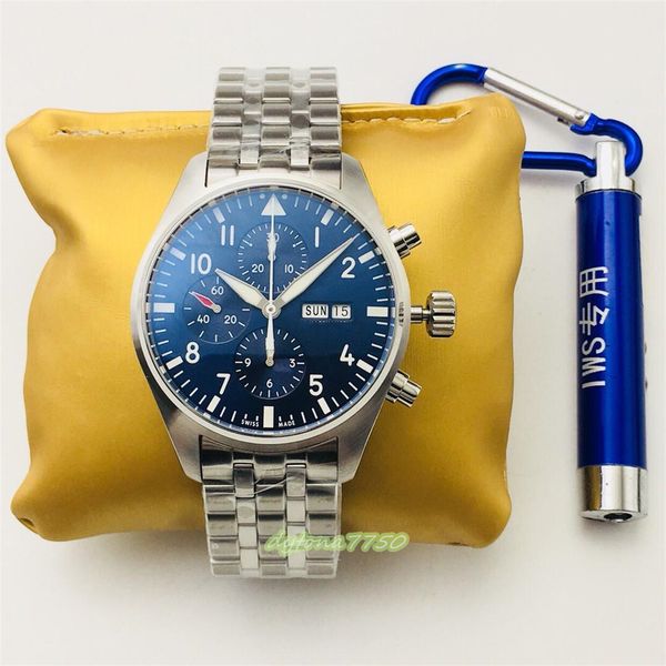 2023 the iws pilot watch timing series has asize of 43mm and a thickness of15 mmit adopts the 7750 movement upper chain adjustment operating, Slivery;golden
2023 the iws pilot watch timing series has asize of 43mm and a thickness of15 mmit adopts the 7750 movement upper chain adjustment operating, Slivery;golden