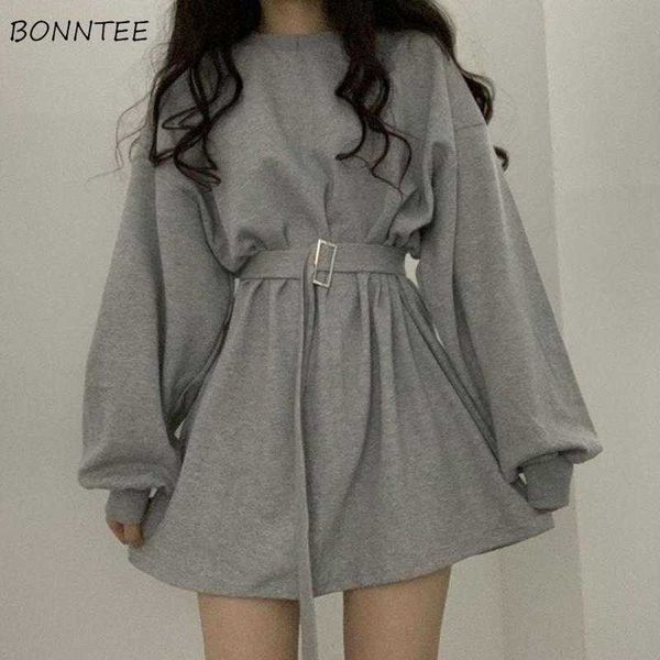 casual dresses long sleeve dress women solid harajuku retro high waist casual streetwear autumn fashion sashes slim korean style cozy a-line, Black;gray
casual dresses long sleeve dress women solid harajuku retro high waist casual streetwear autumn fashion sashes slim korean style cozy a-line, Black;gray