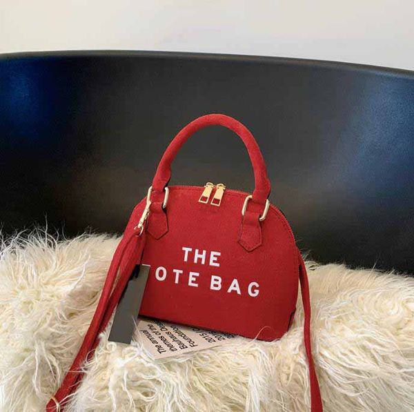 

2023 new polychrome letters of an alphabet leather shell bag women's new simple handbag fashion bag the tote bag messenger shoulder bag, Red;black