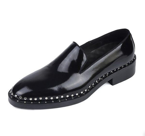 full grain leather mens shoes handmade fashion rivets brogue carved leather shoes gentlemen oxfords big size 38-46, Black
full grain leather mens shoes handmade fashion rivets brogue carved leather shoes gentlemen oxfords big size 38-46, Black