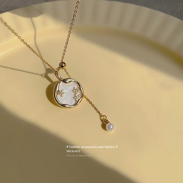 afshor 316l stainless steel star shell pearl pendant necklace for women new trendy sweet girls clavicle chain jewelry festive gifts, Silver
afshor 316l stainless steel star shell pearl pendant necklace for women new trendy sweet girls clavicle chain jewelry festive gifts, Silver