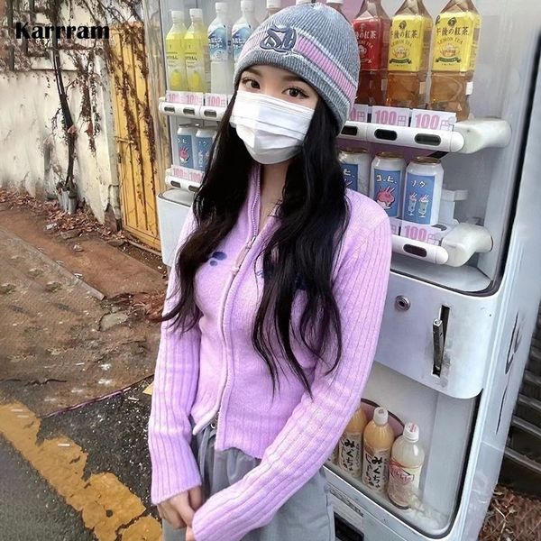 women's knits tees karrram korean fashion ribbed cardigan fairycore embroidery knitted cardigans y2k aesthetics purple knitwear kawaii, White
women's knits tees karrram korean fashion ribbed cardigan fairycore embroidery knitted cardigans y2k aesthetics purple knitwear kawaii, White