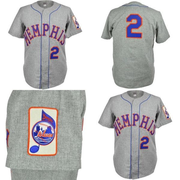 Image of Memphis Custom Stitched Baseball Jerseys Blues 1970 Road Jersey Any Name Number