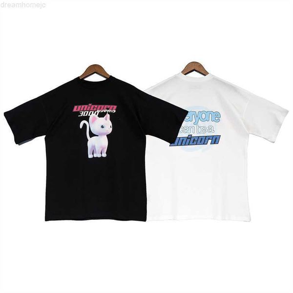 vetements t-shirt chest unicorn cat print couple vetements short-sleeved tee 0312, White;black
vetements t-shirt chest unicorn cat print couple vetements short-sleeved tee 0312, White;black