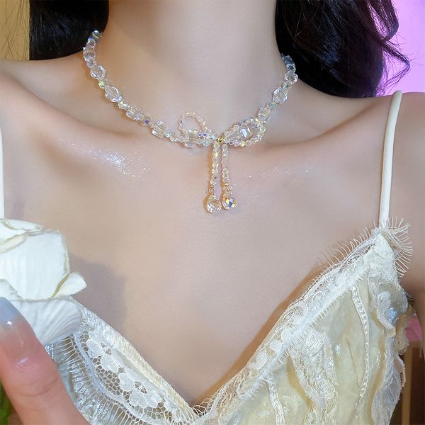 afshor new shiny bowknot pendant necklaces for women exquisite crystal clavicle chain necklace fashion choker party jewelry gift, Silver
afshor new shiny bowknot pendant necklaces for women exquisite crystal clavicle chain necklace fashion choker party jewelry gift, Silver
