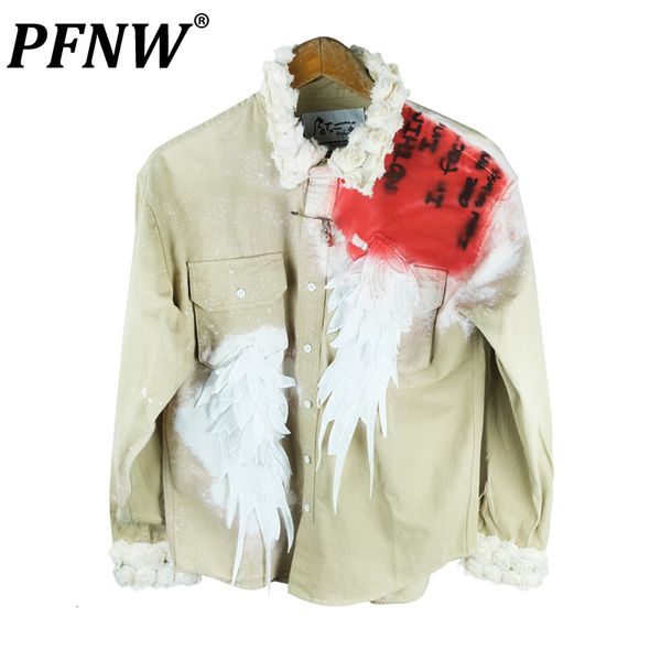 men s t shirts pfnw spring autumn shirts letter print embroidered feathers casual streetwear trendy outdoor niche 28a0929 230311, White;black
men s t shirts pfnw spring autumn shirts letter print embroidered feathers casual streetwear trendy outdoor niche 28a0929 230311, White;black
