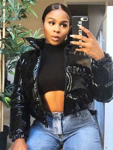 sisterlinda faux pu leather y2k bubble puffer winter warm jacket women coats long sleeve outerwear zipper casual slim parkas2021, Black;brown
sisterlinda faux pu leather y2k bubble puffer winter warm jacket women coats long sleeve outerwear zipper casual slim parkas2021, Black;brown