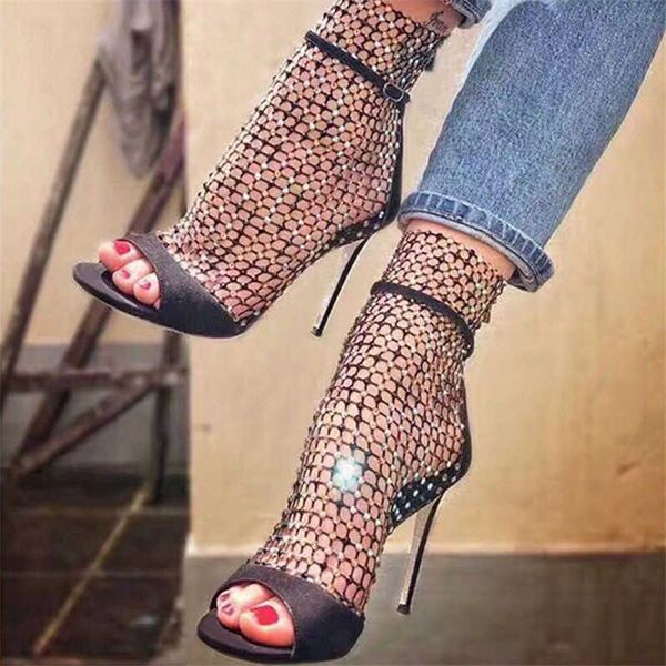 shoes new high heels sandals women bling rhinestone mesh ladies party peep toe zipper summer boots 230306, Black
shoes new high heels sandals women bling rhinestone mesh ladies party peep toe zipper summer boots 230306, Black