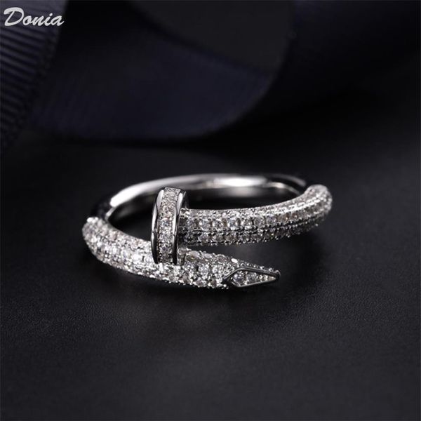 donia jewelry luxury ring exaggerated european and american fashion nails titanium micro-inlaid zircon creative designer gifts282q, Silver
donia jewelry luxury ring exaggerated european and american fashion nails titanium micro-inlaid zircon creative designer gifts282q, Silver