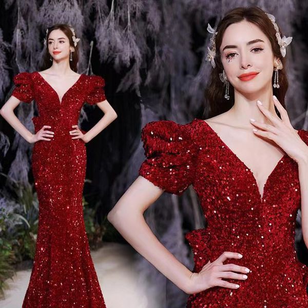 long sparkly prom dresses 2023 sheer v-neck luxury red crystals diamond sequin mermaid black girl evening party gowns plus size red robe de
long sparkly prom dresses 2023 sheer v-neck luxury red crystals diamond sequin mermaid black girl evening party gowns plus size red robe de