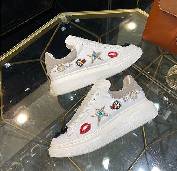 designer women embroidery little white shoes comfortable casual flats genuine leather rhinestone sneakers lace-up fashion leisure walking lo, Black
designer women embroidery little white shoes comfortable casual flats genuine leather rhinestone sneakers lace-up fashion leisure walking lo, Black
