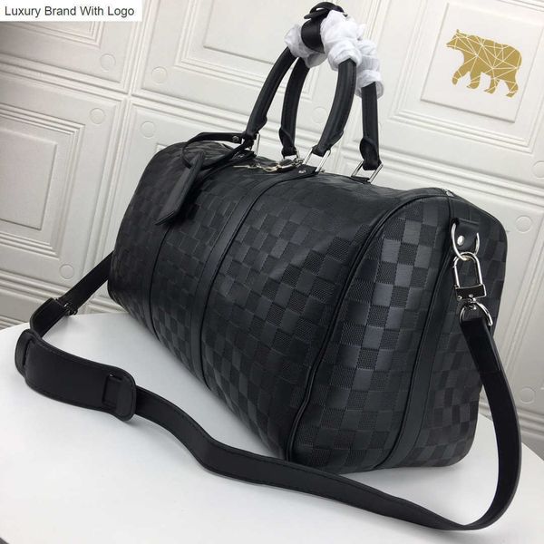 l bag handbags original quality brand tote luxury designers bags handbag genuine leather men travel bag large capacity luggage duffle 45cm n, Black
l bag handbags original quality brand tote luxury designers bags handbag genuine leather men travel bag large capacity luggage duffle 45cm n, Black