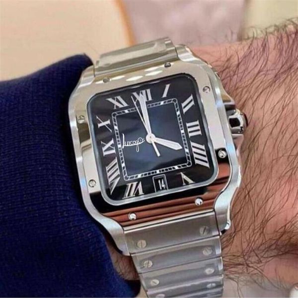 2022 new square watches 40mm geneva genuine stainless steel mechanical watches case and bracelet fashion mens male wristwatch2287, Slivery;brown
2022 new square watches 40mm geneva genuine stainless steel mechanical watches case and bracelet fashion mens male wristwatch2287, Slivery;brown