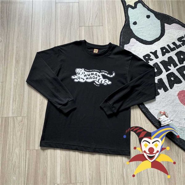 long sleeve black human made t-shirt men women 1 1 t-shirt black tiger print tee 0312, White;black
long sleeve black human made t-shirt men women 1 1 t-shirt black tiger print tee 0312, White;black
