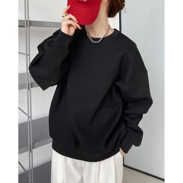 women's hoodies sweatshirts plush wine red sweater women's korean chic loose long sleeve pullover 230311, Black
women's hoodies sweatshirts plush wine red sweater women's korean chic loose long sleeve pullover 230311, Black